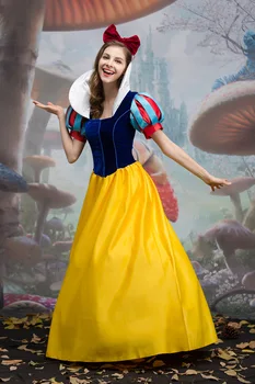 Ženske fantasia Princesa sneguljčica Cosplay Pustni Kostum Stranka Obleko Ženske Odraslih sneguljčica Halloween Kostum