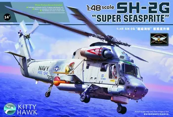 Kitty Hawk KH80126 1/48 SH-2G Super Seasprite Vojaški Helikopter, ki Zbirateljske Igrače, Plastične montažna Gradnja Model Komplet