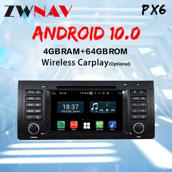 Za BMW X5 M5 E39 E53 1995-2007 Android10 zaslon IPS Avto multimedijski Predvajalnik, avto Auto Audio stereo Radio, GPS navigacija vodja enote