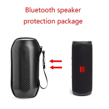 Nove Trajne Ogljikovih Vlaken Vrečko za Shranjevanje Potovalni kovček Rokav Kritje za Flip 5 Brezžični Bluetooth Zvočnik qiang
