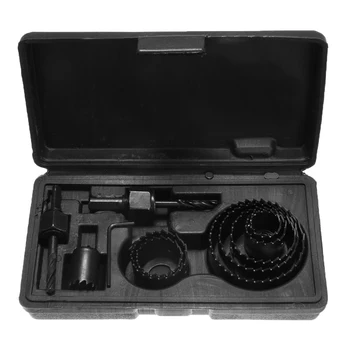 Mayitr 11Pcs Kronske Žage za Rezanje Kit Les Ogljikovega Jekla Rezilo Krožni Sveder električno Orodje, Pribor 19-64mm