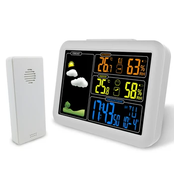 Vremenske Postaje Za Brezžični Notranji Zunanji Senzor Termometer, Higrometer Digitalna Budilka Barometer Napoved Barve