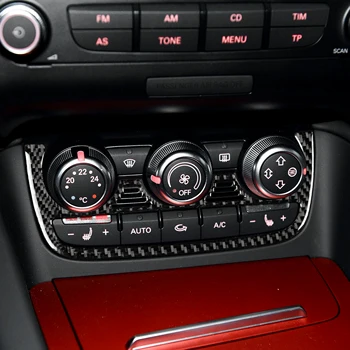 Za Audi TT 8n 8J MK123 RS 2008-14 Ogljikovih sredinski Konzoli, Nalepke za CD Prestavi Plošča Stikala za Luč Air Gumb Okvir Pokrova Avto Styling