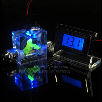 Računalnik vodno hlajenje pretok tekočine kazalnik Digitalni Kazalec prikaz merjenja Temperature Toplote LED termometer