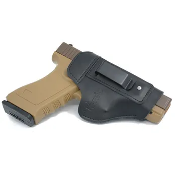 Usnje Pištolo Tulec Za Glock 17 19 25 26 27 43 43x 48 Taurus G2C PT111 PT140 PT938 M&P Ščit 9 mm Skriti Nosijo Iwb
