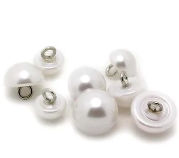 Šivanje gumbov 50pcs 7,5 mm 9 mm 10 mm 11.5 mm 12,5 mm 15 mm 18 mm 20 mm, bela/pearl white/black pol pearl kolenom gumb