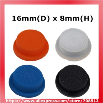 16 mm(D) x 8 mm(H) Silikonski Tailcaps za LED Svetilko - 10 kosov
