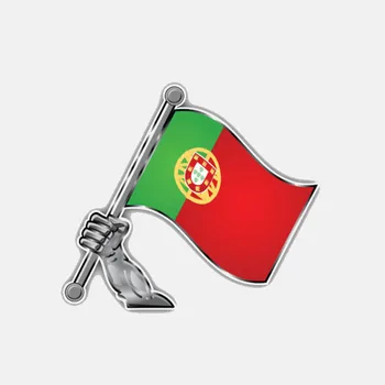 Aliauto Ustvarjalne Portugalsko Zastavo Strani Avto Nalepke Motoristična Čelada Dekoracijo Nalepko Pribor PVC za Mini Cooper Kia,9 cm*8 cm