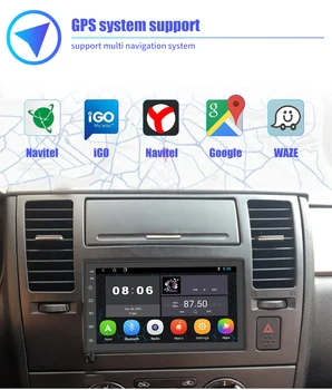 2 Din Android Avto Radio 2.5 D, Zaslon na Dotik, GPS Navigacija Multimedia Player Za Toyota, Nissan Lada Hyundai 7