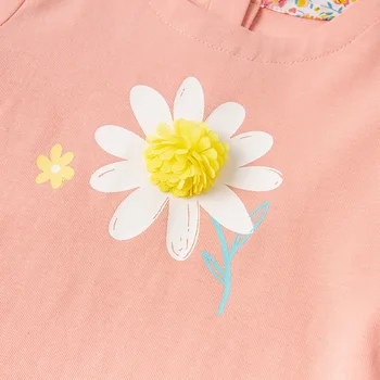 DB16761 dave bella pomlad baby dekleta srčkan cvetlični draped kompleti oblačil otroci moda dolg rokav določa otrok 2 kosa obleko