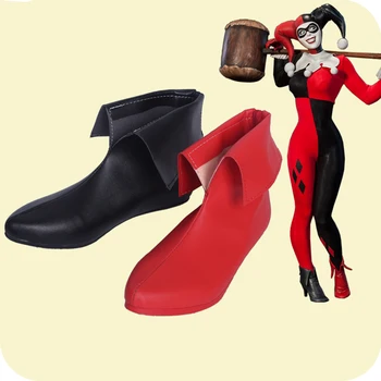 Arkham Vitez Cosplay Quinn čevlji Bad Girl Čevlji usnjeni Čevlji za Odrasle Ženske Halloween Pribor Meri Prosti Ladja