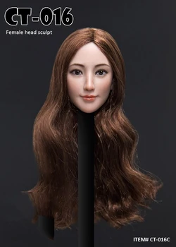 1/6 Obsega Lepoto Ženskega Glavo Skulptura Carving Azijskih Glavo Skulptura Model za 12 cm Akcijska Figura Telo