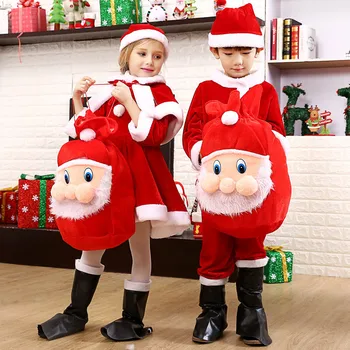 Vroče Otroke Božič Cosplay Oblačila, ki Otroke Kažejo Fazi kompleti Oblačil Baby Dekleta Srčkan Božiček Darilo Vrečko Kostum 4-8yares
