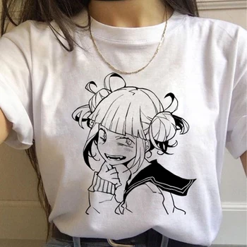 Hentai Himiko skorpion, no toga Tshirt Grafični Top Tee Ženski Novo Ahegao Harajuku Graphic Majica s kratkimi rokavi Ženske Moj Junak Univerzami Anime Senpai T-shirt
