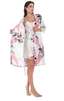 Moda za Ženske je Poletje Mini Kimono Plašč Lady Rajon Kopalne Obleke Yukata Nightgown Sleepwear Sleepshirts Pijama Mujer Velikost M-XL
