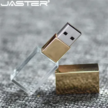 JASTER usb flash pendrive kristalno usb ključek usb2.0 3D tiskanja 4GB 8GB 16GB 32GB 64GB transparentno steklo po meri logo kreativna darila